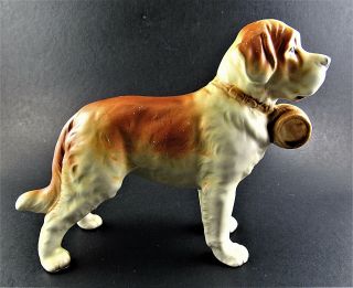 Vintage Porcelain St Bernard Dog Figurine (a29)