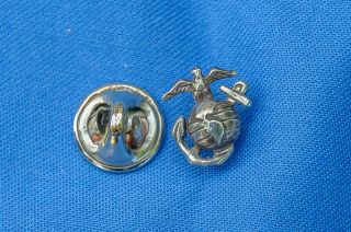 Vintage Sterling Silver Us Mc Collar Pin 136