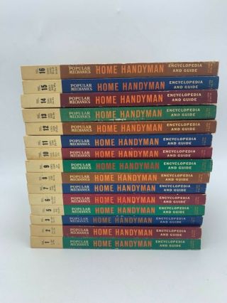 Vintage Popular Mechanics Home Handyman Encyclopedia And Guide 16 Vol.  Set 1961