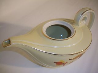 Vintage Halls Superior,  Jewel Tea,  Autumn Leaf Aladdin Teapot with Lid & Infuser 5