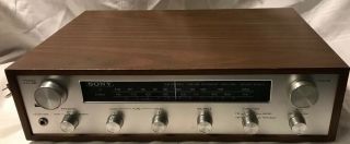 Vintage Sony Hst - 330 Am/fm Solid State Stereo Receiver Woodgrain