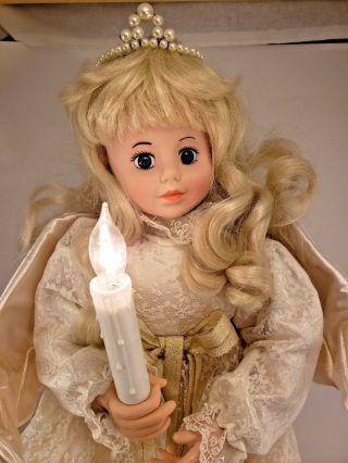 Vintage Telco Motion - Ette Lighted Animated Christmas Victorian Angel 1991