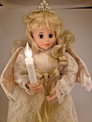 Vintage Telco Motion - Ette Lighted Animated Christmas Victorian Angel 1991 4