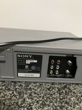 Sony SLV - N750 Hi - Fi Stereo VHS VCR Video Cassette Recorder 7