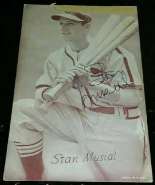 Stan Musial Autographed Vintage Penny Arcade Card - - Baltimore Orioles