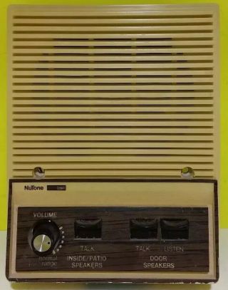 Reclaimed Vintage Nutone Scovill Door Speaker/radio Intercom Ivory & Walnut