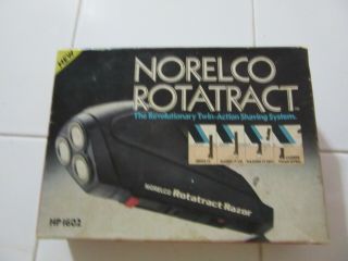 Vintage Norelco Rotatract Razor Hp1602 Electric Shaver Triple Header Holland