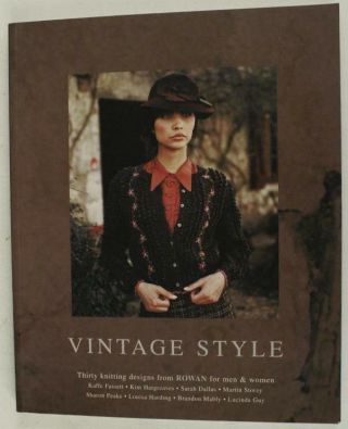 Vintage Style 30 Post War Rowan Knitting Pattern Book Men & Woman 2004 136 Pages