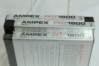 3 Ampex Prt1800 Reel To Reel 7 " Tape