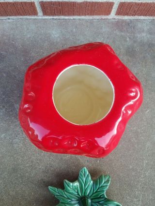 Vintage Large Strawberry Cookie Jar Cannister made in USA 3