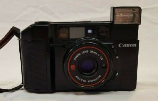 Canon Sure Shot Auto Focus 3rmm Film Camera 38mm 1:2.  8 With Strap Vintage