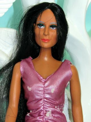 Vtg Mego Corp Cher Doll Celebrity 1975 On Kemper Stand 12 "