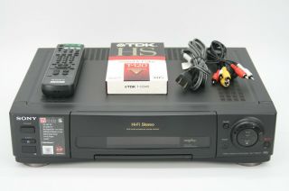 Sony (slv - 780hf) Pro 4 Head Hi - Fi Vhs Player.  W/remote And Cables