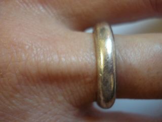 Mens Wedding Gift Vtg Taxco Sterling Silver 4mm Wedding Band Ring Sz10
