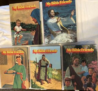 Vintage My Bible Friends Book 1 - 5 Hardcover By Etta Degering 1977