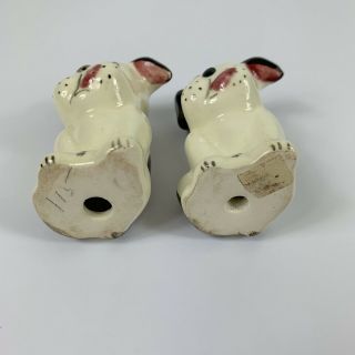 Vintage Salt And Pepper Shakers Dogs Black White Puppy Tongue Out Spots 3