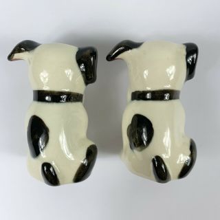 Vintage Salt And Pepper Shakers Dogs Black White Puppy Tongue Out Spots 4