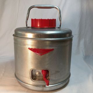 Aluminum Featherflight Water Jug Cooler By Poloron • Vintage Mid Century Modern