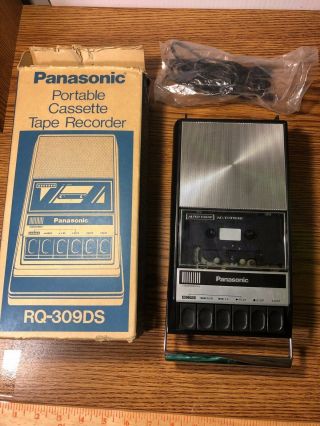 Vintage Panasonic Rq - 309ds Portable Cassette Tape Recorder Box