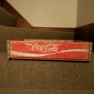 Vintage Coca Cola Red Crate Coke Wood Box Pop With Wooden Dividers 24 Spaces