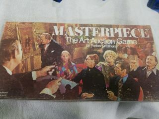 Masterpiece The Art Board Game Parker Brothers 1970 Vintage Complete A,