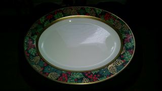 Vintage Fitz And Floyd Holiday Pine Platter