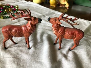 Vintage Cast Iron Reindeer Paint 2