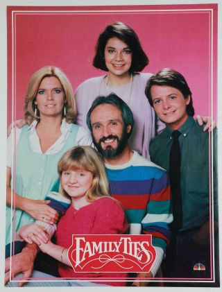 1985 Family Ties Vintage Nbc Tv Poster 21x28 Rolled Michael J.  Fox