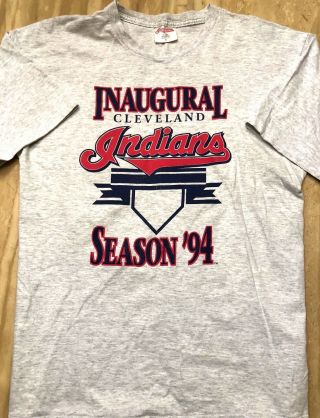 Cleveland Indians Vintage 1994 Inaugural Season At Jacobs Field Mlb Shirt Usa