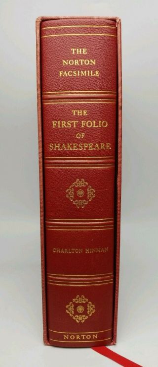 The First Folio Of Shakespeare Norton Facisimile Charlton Hinman 1968 1st Ed