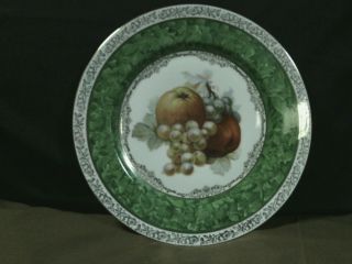 Vtg.  Leni Parbus Cico Heinrich &co.  Selb Bavaria Hand Painted Fruit Plate,  Germany