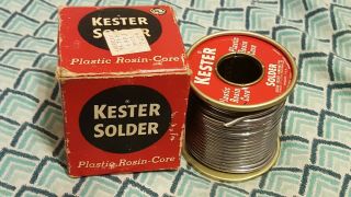 Kester Plastic Rosin Core Solder Vintage 15.  4 Oz Barely