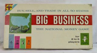 Vintage Board Game Big Business The National Money Game 1957 Transogram Co