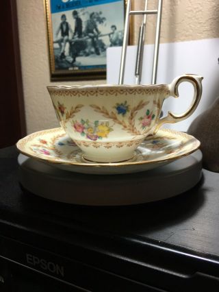 Vintage Tea Cup & Saucer Crown Staffordshire No.  F15744
