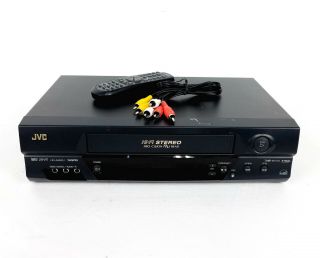 Jvc Hr - A592u Vcr Player Vhs Recorder Hi - Fi Stereo Vhs 4 Head Remote& Cable