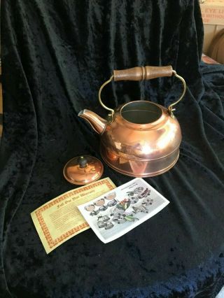 Vintage Paul Revere Ware Copper Tea Kettle: Rome Ny