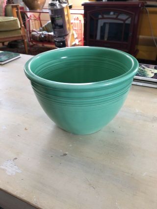 Vintage Fiesta China Dinnerware Green Art Pottery Kitchen Mixing Bowl 4