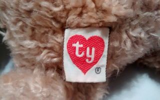 Ty Vintage Curly Bunny Rabbit Plush Tan Stuffed Animal Korea 17 