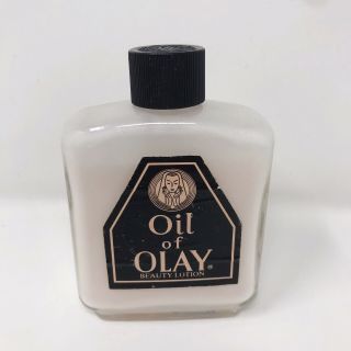 Vintage Oil Of Olay Beauty Lotion Classic Glass Bottle 4oz.  90 Full