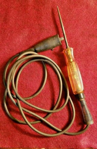 Vintage Snap - On Tools Ct4c Electrical Circuit Tester,  Test Light,  6 Ft.  Cord