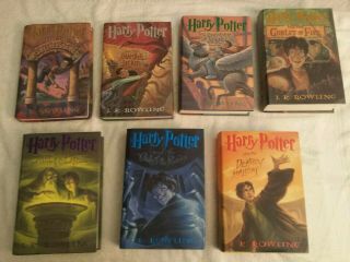 Harry Potter Hardcover Set 1 - 7 With 5,  6,  7 First Editions