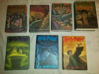 Harry Potter Hardcover Set 1 - 7 with 5,  6,  7 First Editions 2