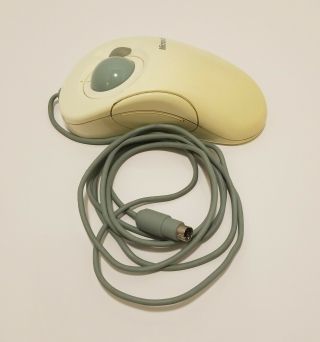 Vintage Microsoft Intellimouse Trackball Mouse Serial PS/2 Compatible X03 - 09209 3