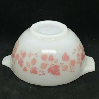 Vintage Pyrex White Pink Gooseberry Mixing Nesting Bowl 441