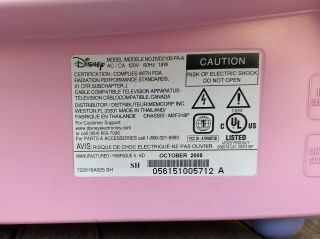 Disney Princess Pink DVD & VHS Combo Player Model DVD2100 - PA - A VCR 7