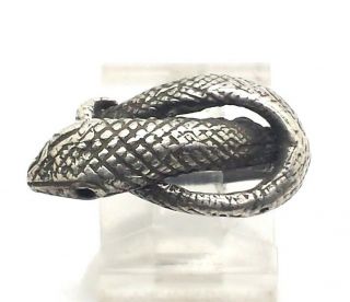 Vintage Snake Wrap Design Band Fine Sterling Silver 925 Ring 6g Sz6 M4326