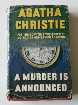 Agatha Christie - A Murder Is Announced 1950 1st Edition Dust Jacket