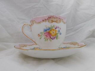 Vintage Royal Albert England Bone China Tea Cup & Saucer Peonies And Flowers