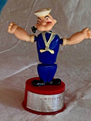 Vintage Kohner Bros.  Thumb Push Up Puppet Popeye