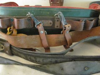 Vintage Leather Linesman Tool Belt with Accessories 3